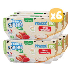 Brassés BIO Fraise Framboise x 6