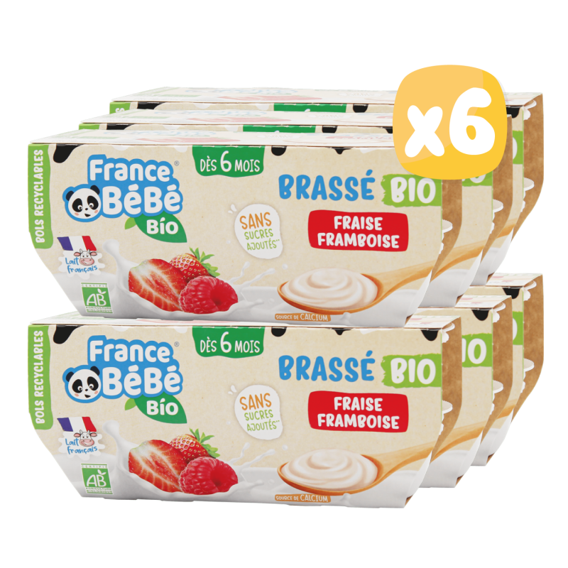 Brassés BIO Fraise Framboise x 6