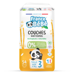 Pack 1 mois - Couches écologiques taille 2 (3-6kg) pour bébés fabriquées en  France - FRANCE BéBé BIO