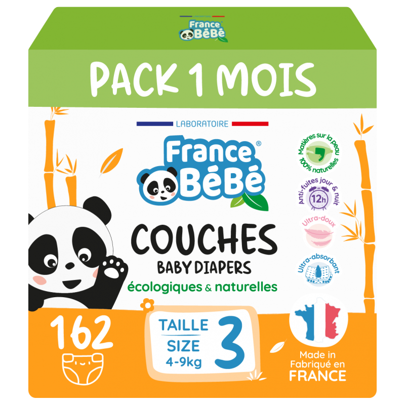 Pack 1 mois - Couches écologiques Taille 3