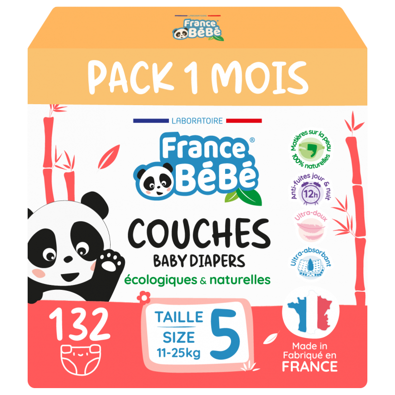 Pack 1 mois - Couches écologiques Taille 5
