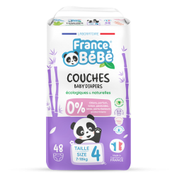 Couches Bébé Ecologiques Taille 4 : 7-18Kg BIOLANE : le paquet de