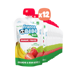 Gourdes Banane Fraise bio x12