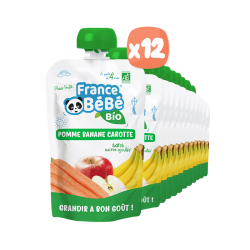 Gourdes Pomme Banane Carotte bio x12