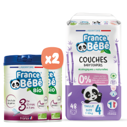 Pack lait 3ème âge et couches bébé T4