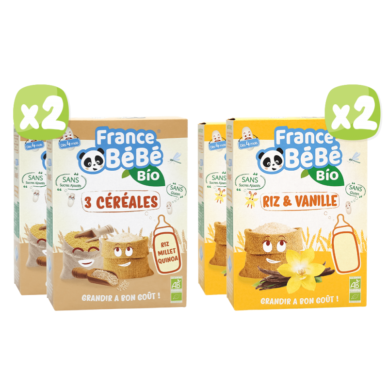 Pack céréales Riz Vanille - 3 céréales