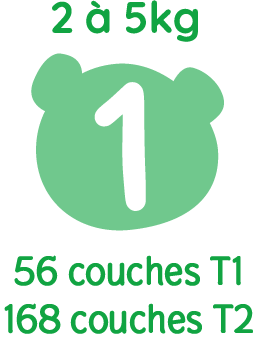 Abonnement couches écologiques bébé T2